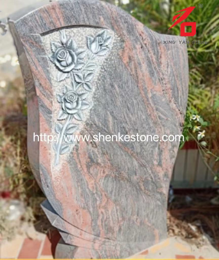 Brasilien Red Dragon Granite udskårne rosenstol til salg