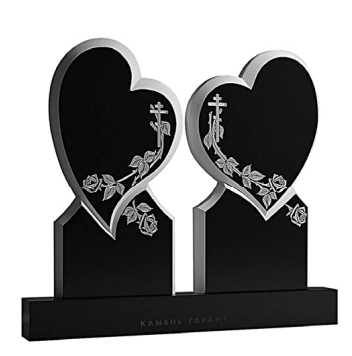 Kinesisk Xingyan russisk stil dobbelt hjerte religiøs symbol kunstgravsten