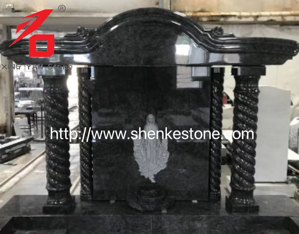 Irland design Bahama Blue Granite Angel Monument