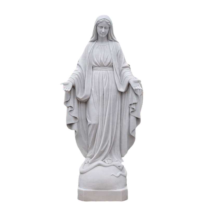 Statue af Jomfru Maria i marmorhave