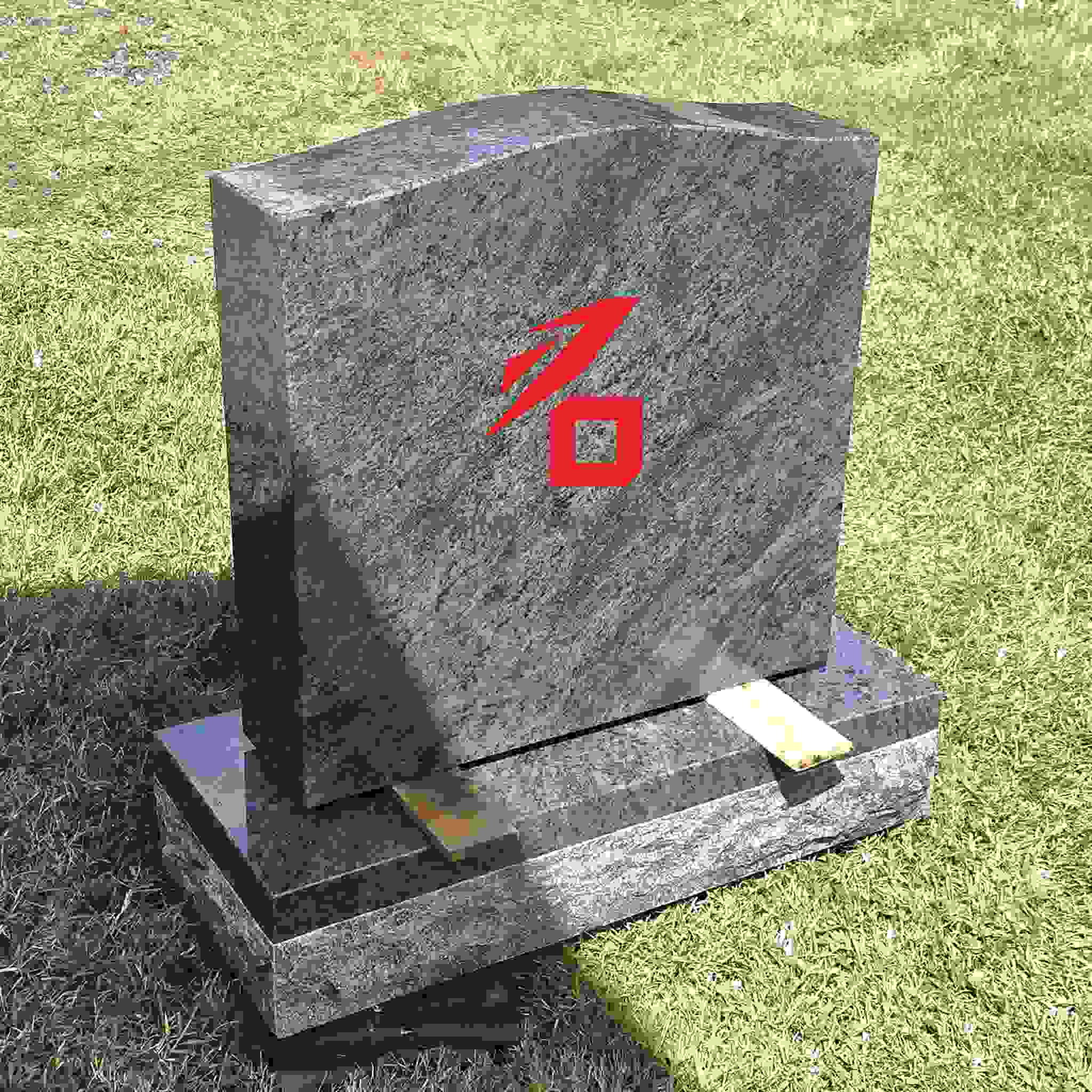 Enkelt enkelt monument i granit