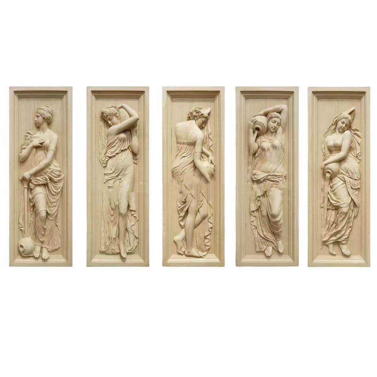 Xingyan European-stil egyptisk beige figurrelief sæt