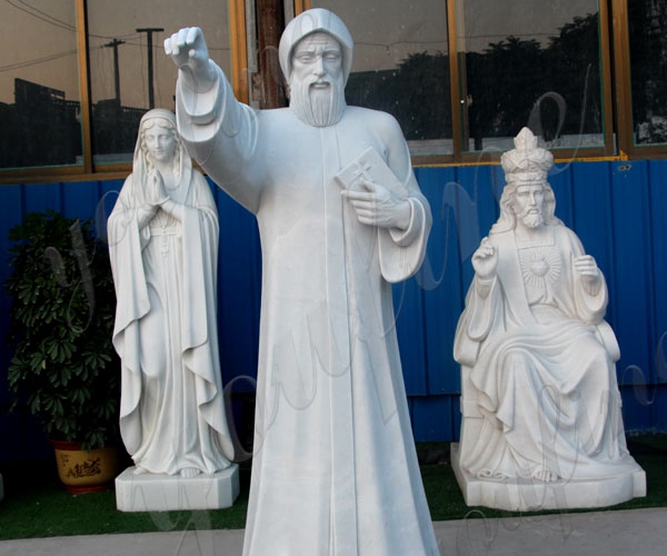 Xingyan hvid marmor vestlig religiøs figur stenskulpturer